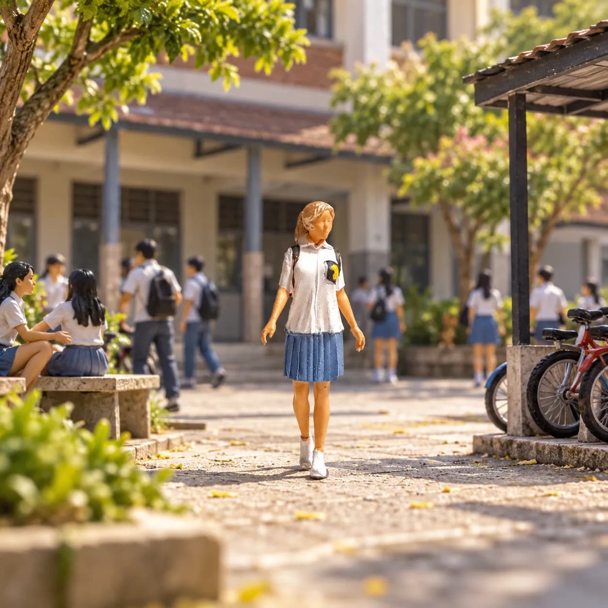 Figure Ratna SMA skala 1/64 diorama miniature