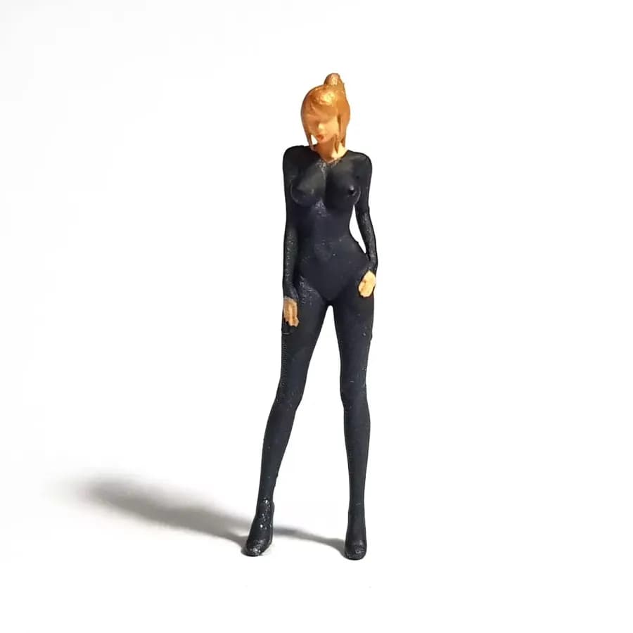 Miniature toy Figure Fortnite Zero Suit Semus skala 1/64 diorama thumbnail 2