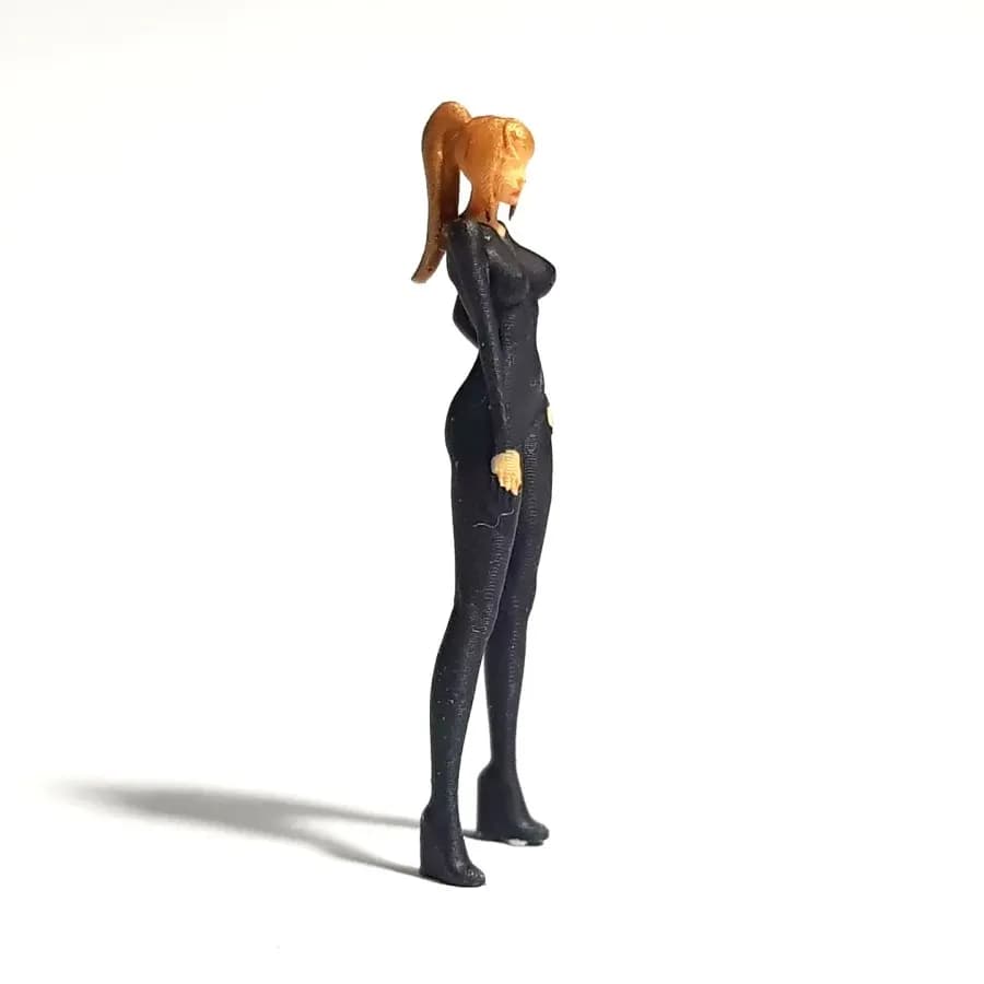 Miniature toy Figure Fortnite Zero Suit Semus skala 1/64 diorama thumbnail 5