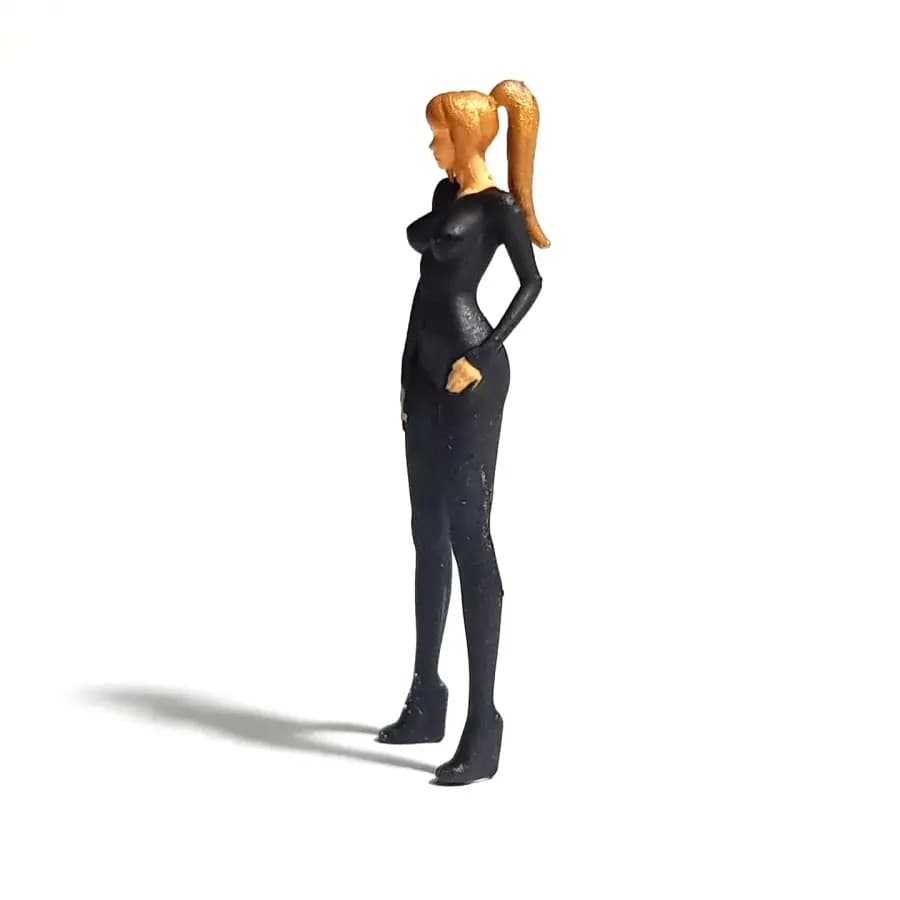 Miniature toy Figure Fortnite Zero Suit Semus skala 1/64 diorama thumbnail 6