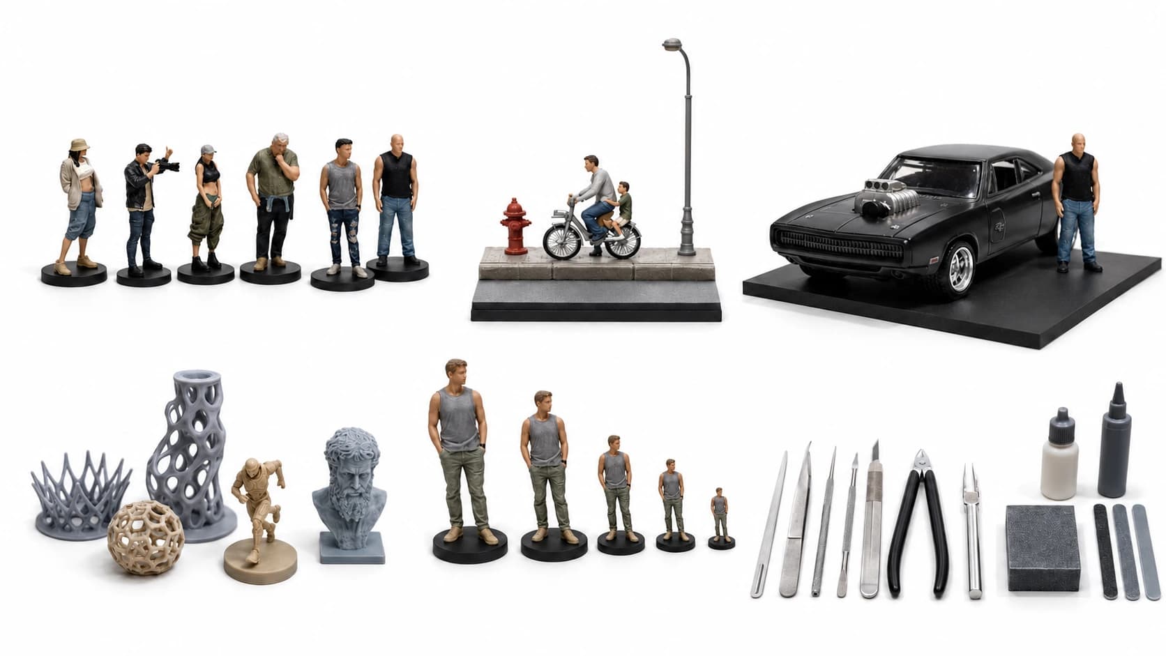 Ragam figurine, miniatur, model skala, dan layanan finishing VPL Projectz