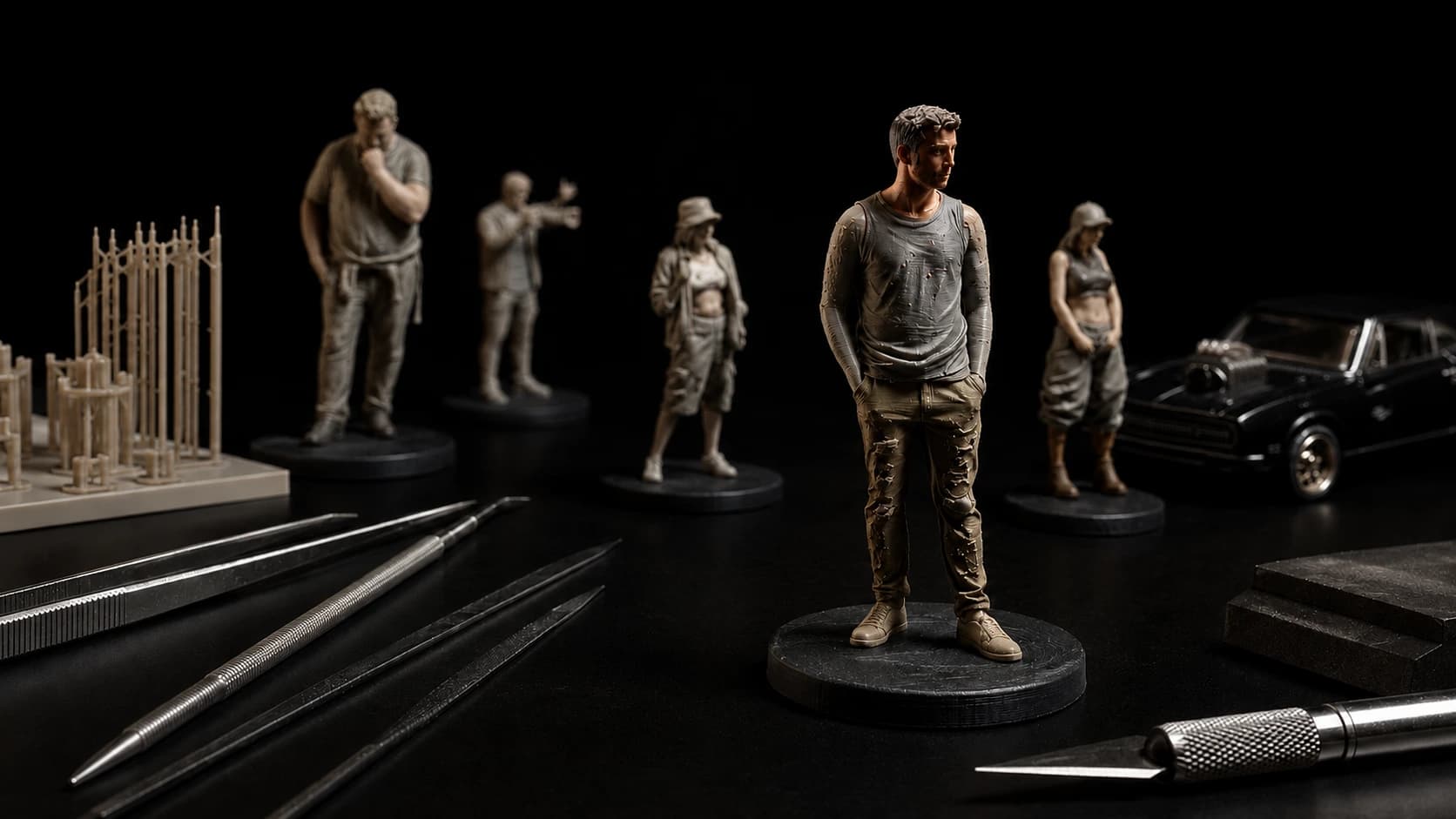 Koleksi figurine dan proses pengerjaan model 3D VPL Projectz