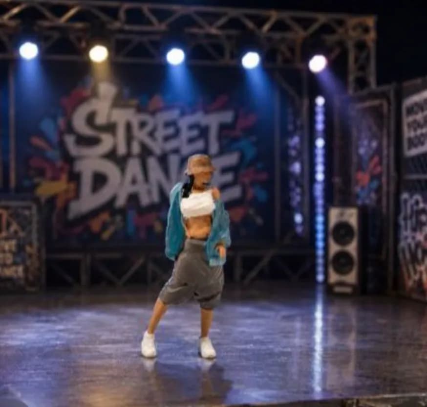 Miniature toy figure Dea street dancer skala 1/64 diorama image 1