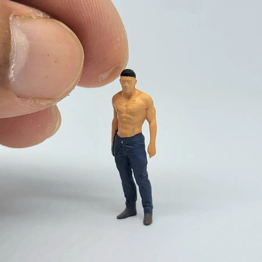 Miniature toy Figure James muscle guy skala 1/64 diorama miniature