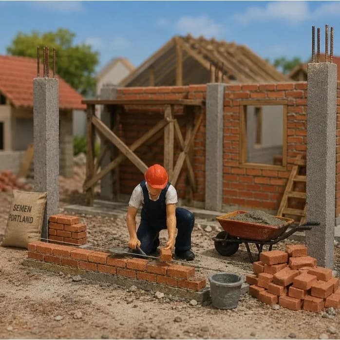 Miniature toy Figure Prayitno construction skala 1-64 diorama diecast image 1