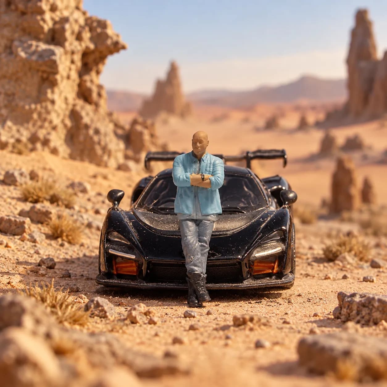 Figure Roman Pearce fast n furious fnf skala 1/64 diorama miniature image 1