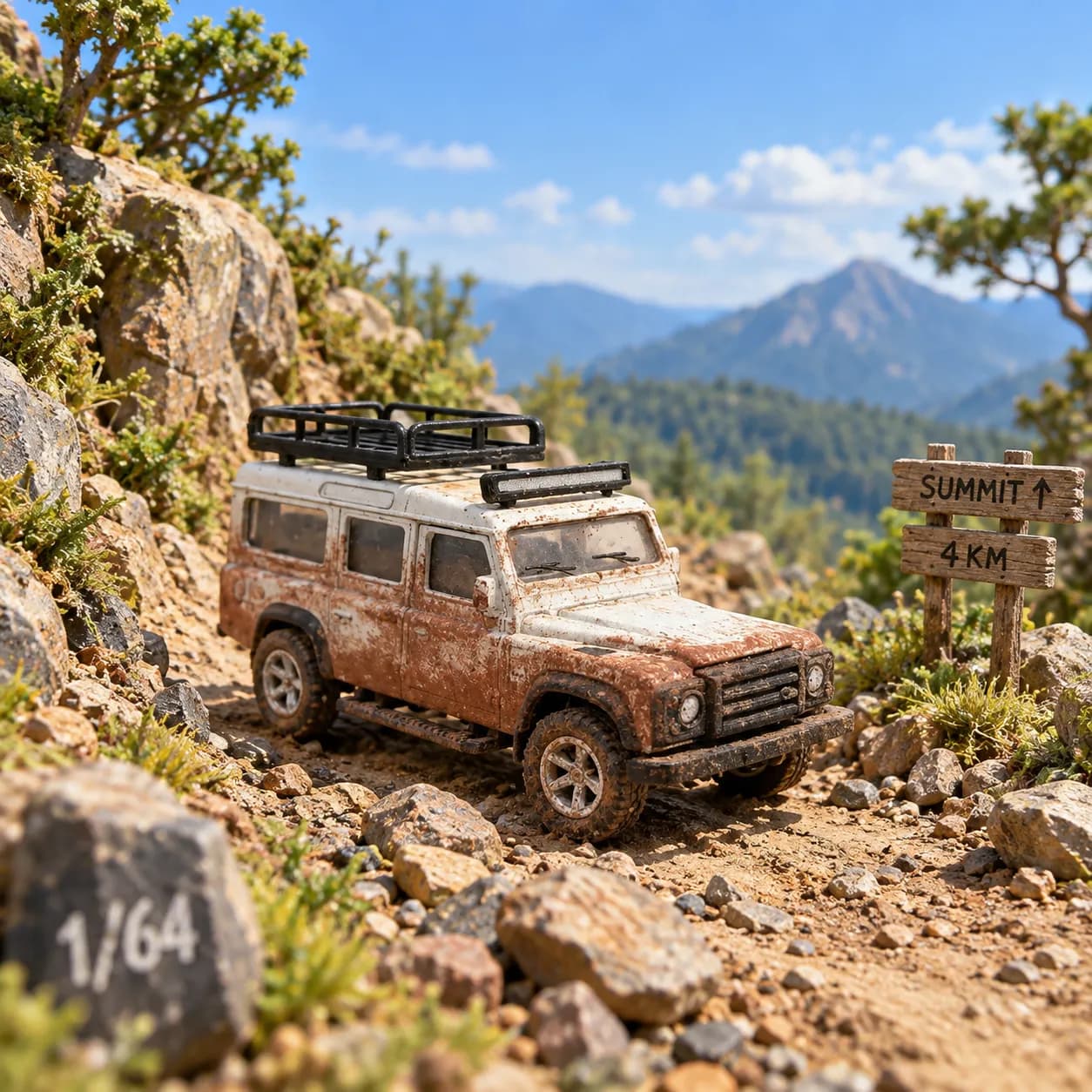 Roofrack offroad onroad skala 1/64 diorama miniature